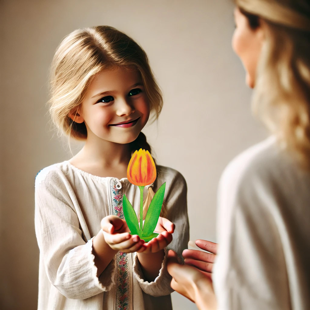 Dřevěný tulipán